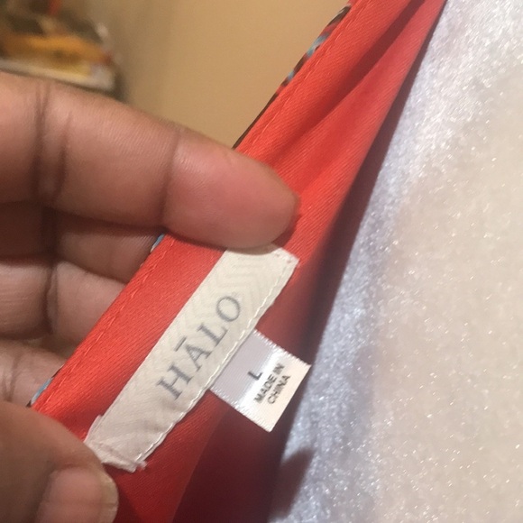 Chevron Patterned Sheer fully Lined Sleeveless Fish Tail Dress-Size L - Picture 9 of 12